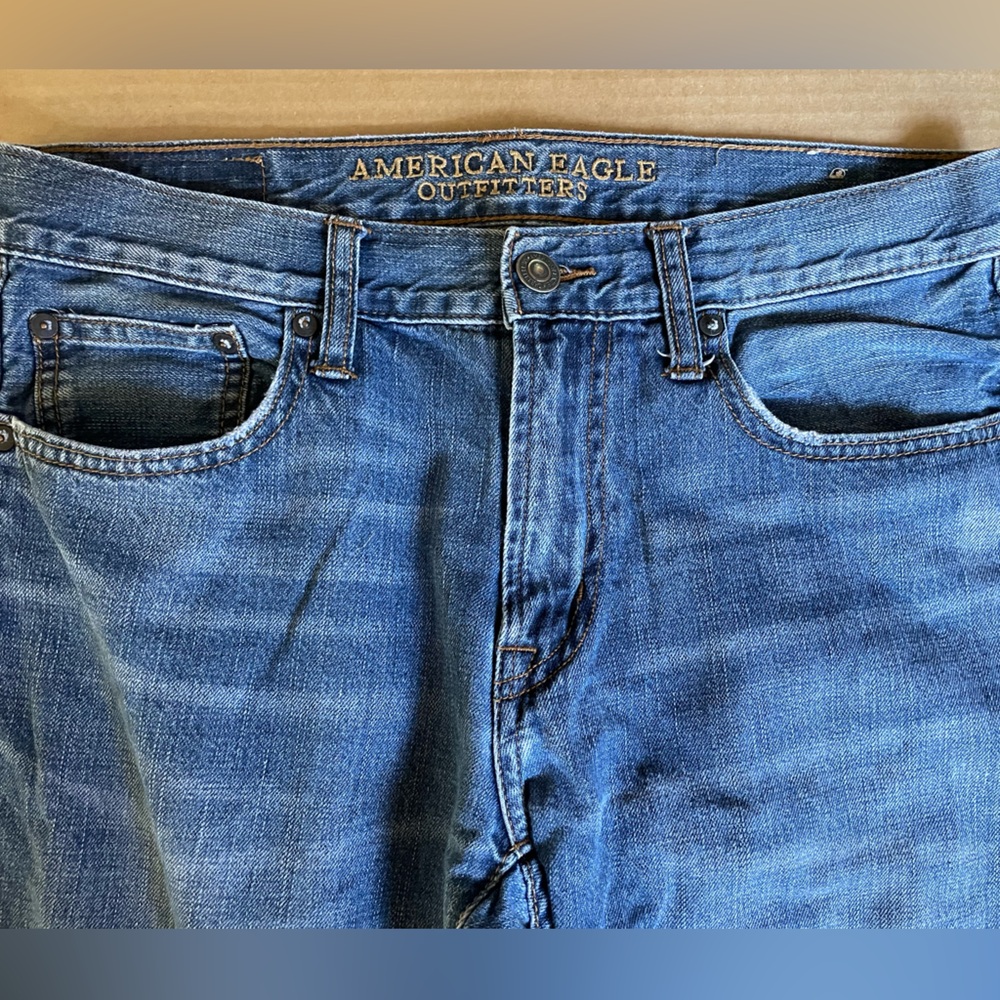 American Eagle Outfitters Blue Slim Straight Jeans